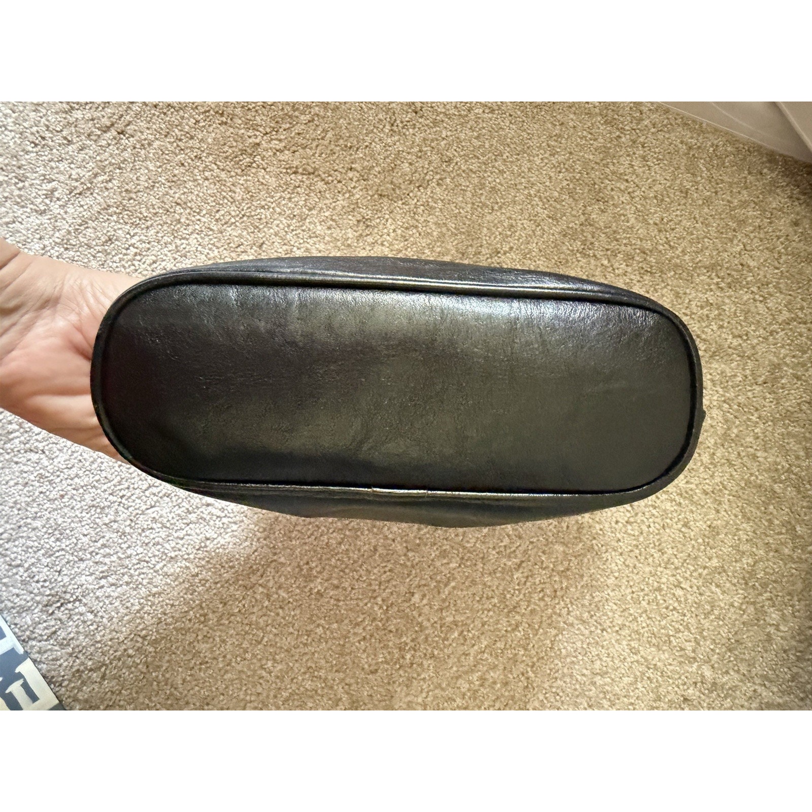 Vtg 1980s Oroton Australian Genuine Cowhide Black Leather Purse — image 4 of 8
